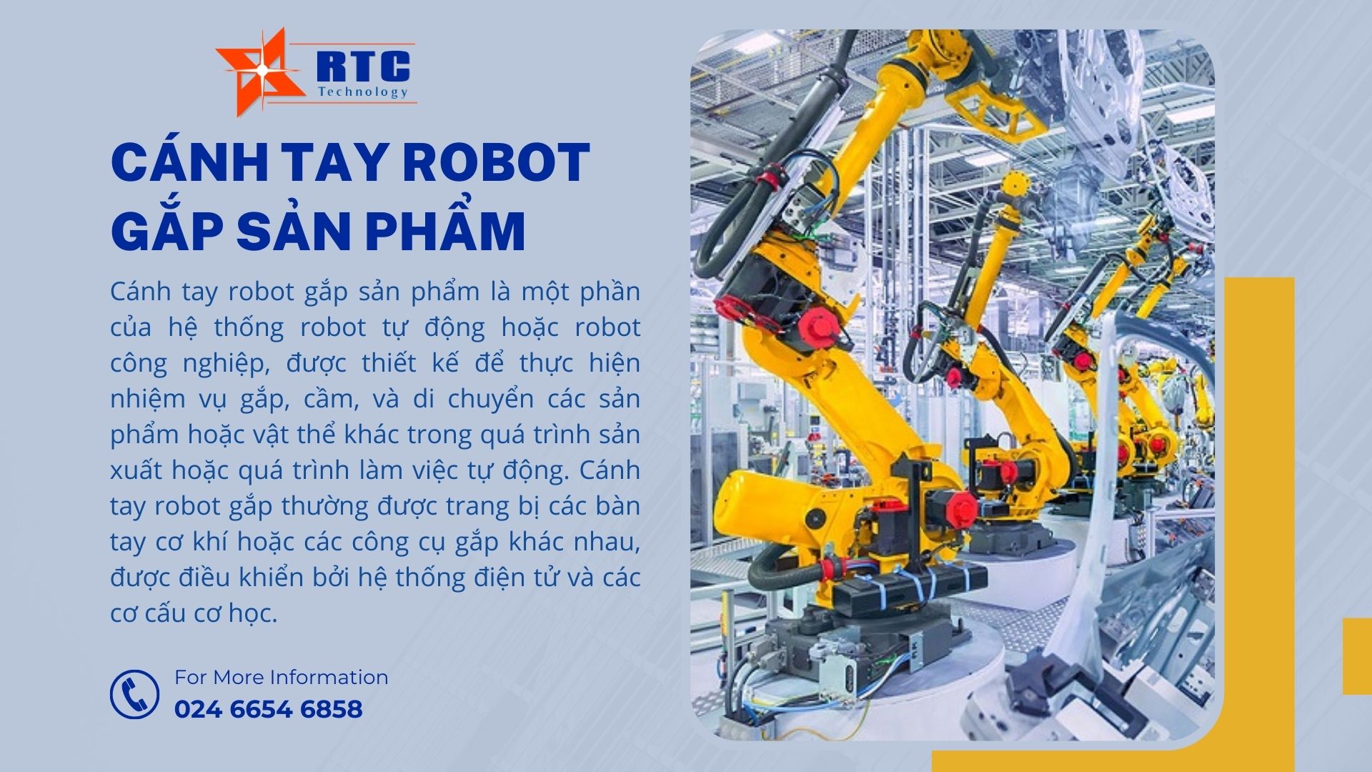 Cánh tay Robot gắp sản phẩm là gì? Cấu tạo và ứng dụng