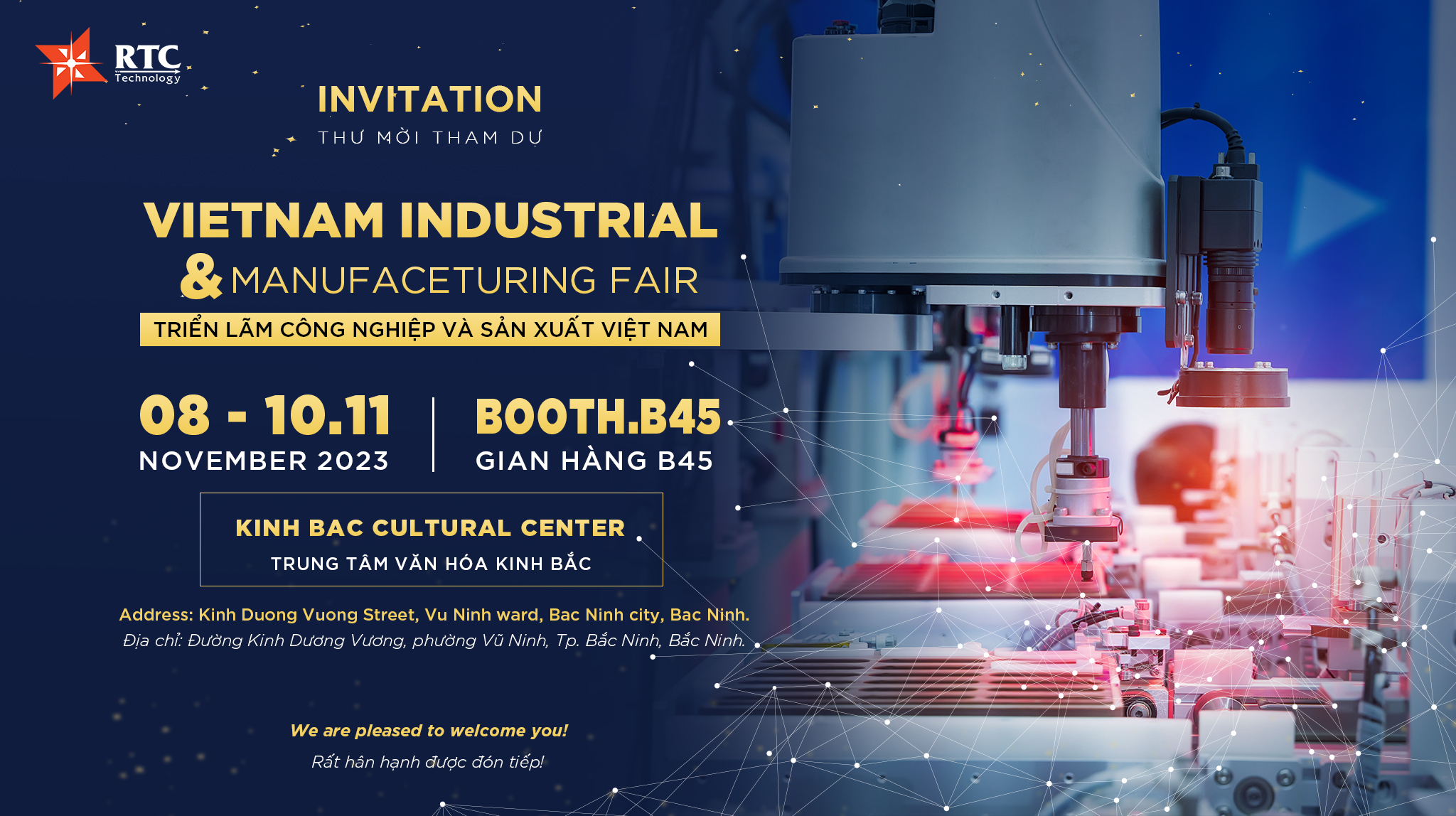 THƯ MỜI THAM DỰ TRIỂN LÃM VIETNAM INDUSTRIAL & MANUFACTURING FAIR (VIMF) 2023