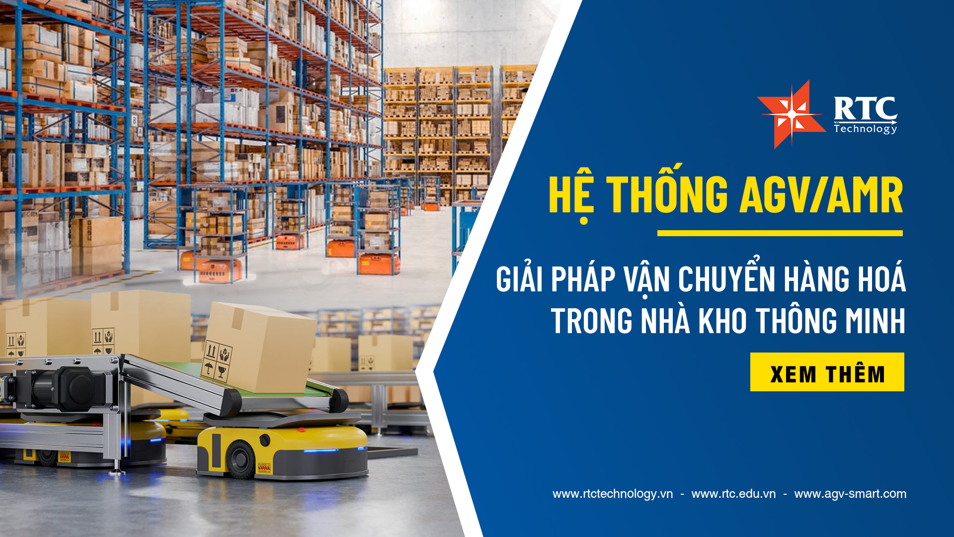 Hệ thống AGV/AMR – Giải pháp vận hàng hoá trong nhà kho